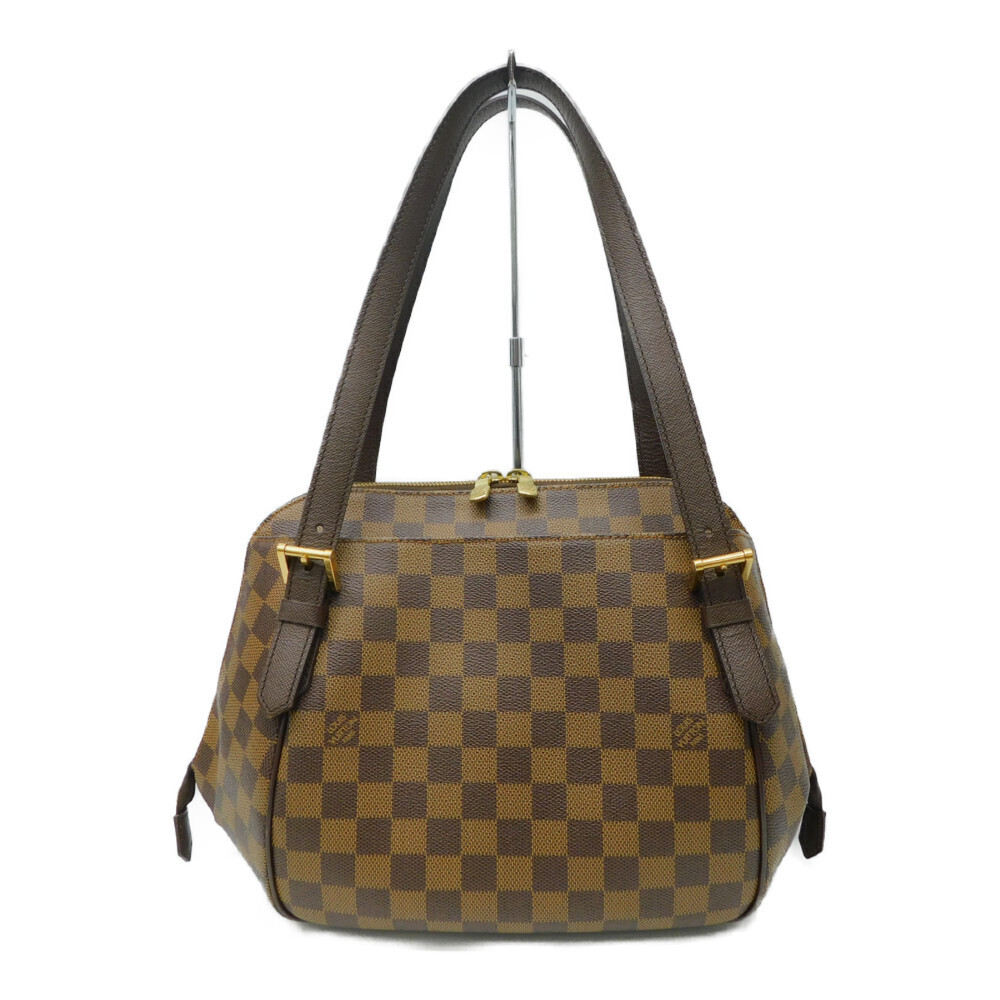 Louis Vuitton Belem shoulder leather Brown Ebene Damier handbag bag